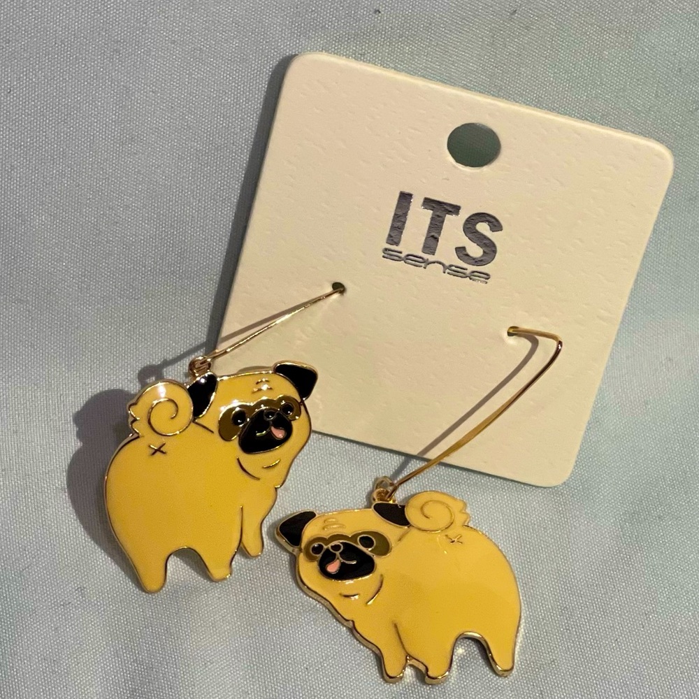 Pug Earrings